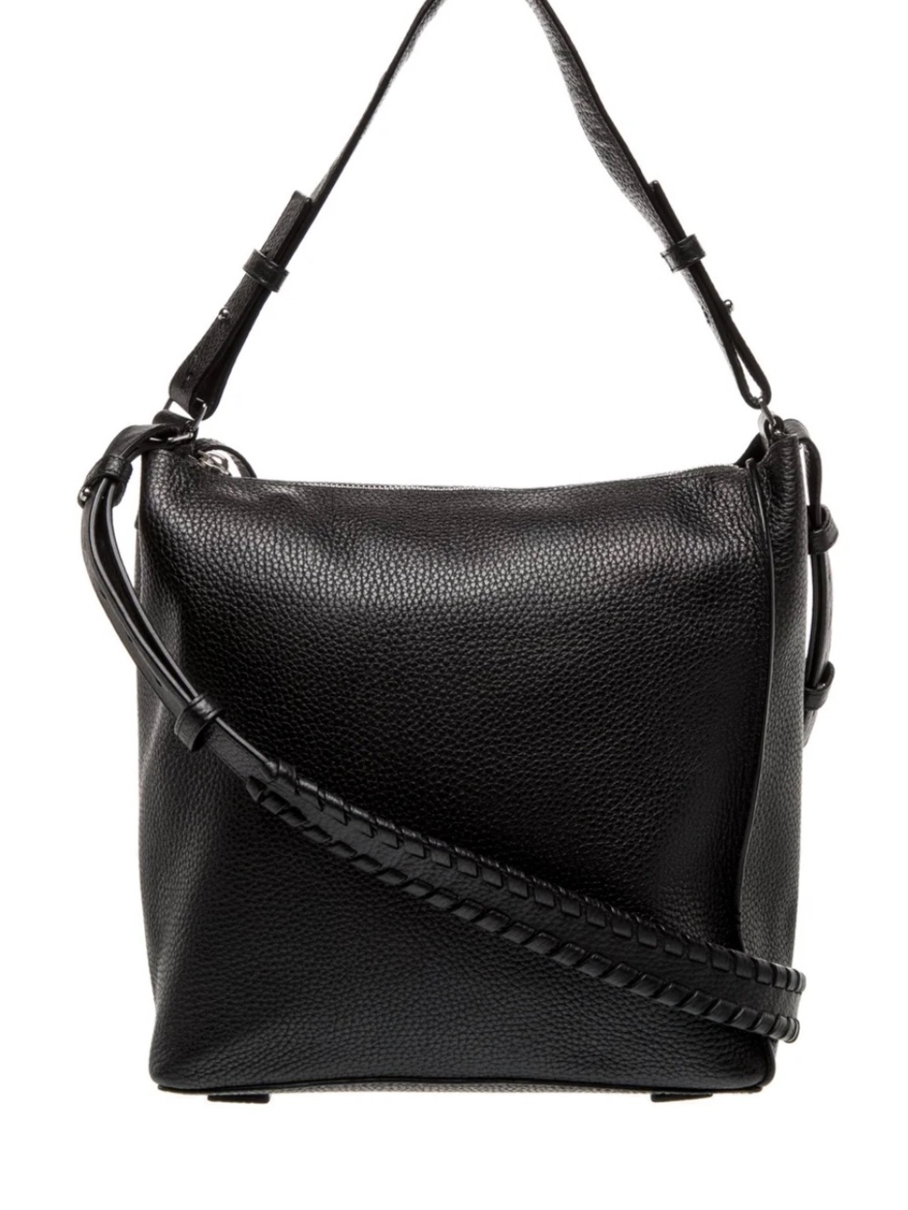 AlI Saints Leather Shoulder Bag - Black
